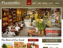 Tablet Screenshot of pizzicottorestaurant.com